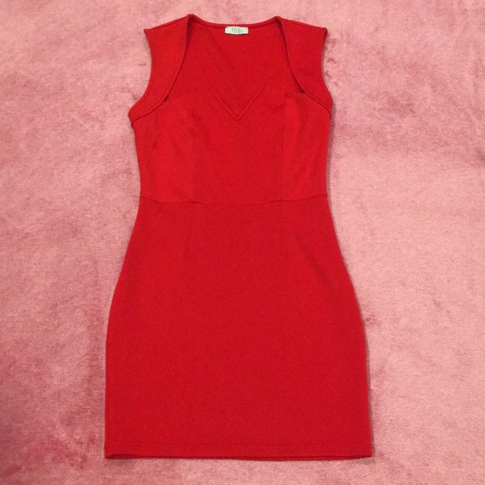 Red Tobi Short Sheath Dress